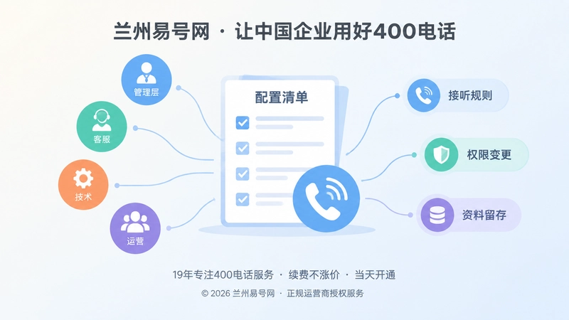 企业通信配置清单聚焦插画