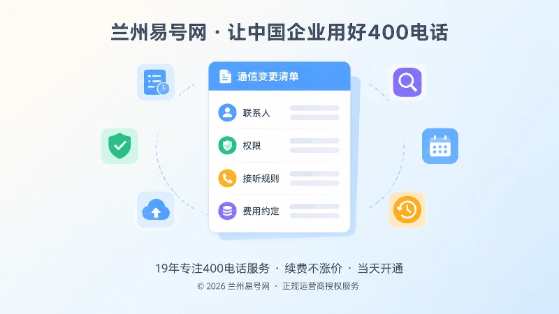 聚焦通信变更清单的400电话管理插画